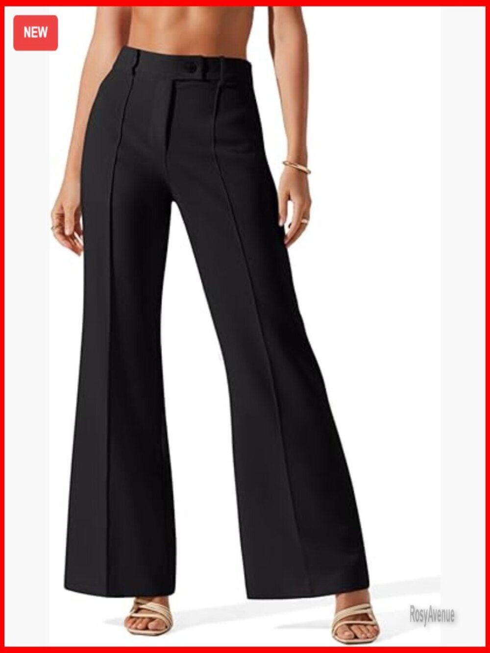 High Waisted Flare Work Pants with Pockets Business Casual Trousers